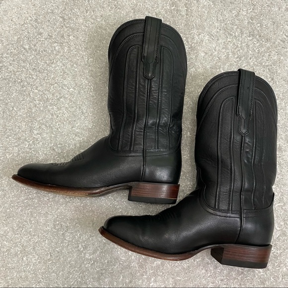 Tecovas Shoes Tecovas Mens Size 8 Black Leather Boots Poshmark